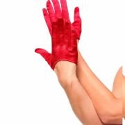 Guantes corto saten