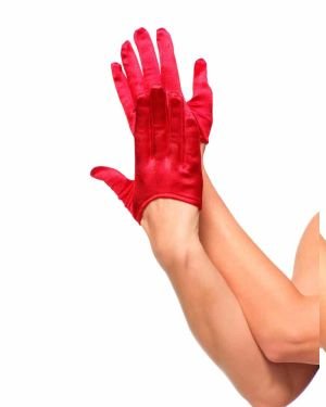 Guantes corto saten