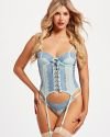 Lace up bustier set